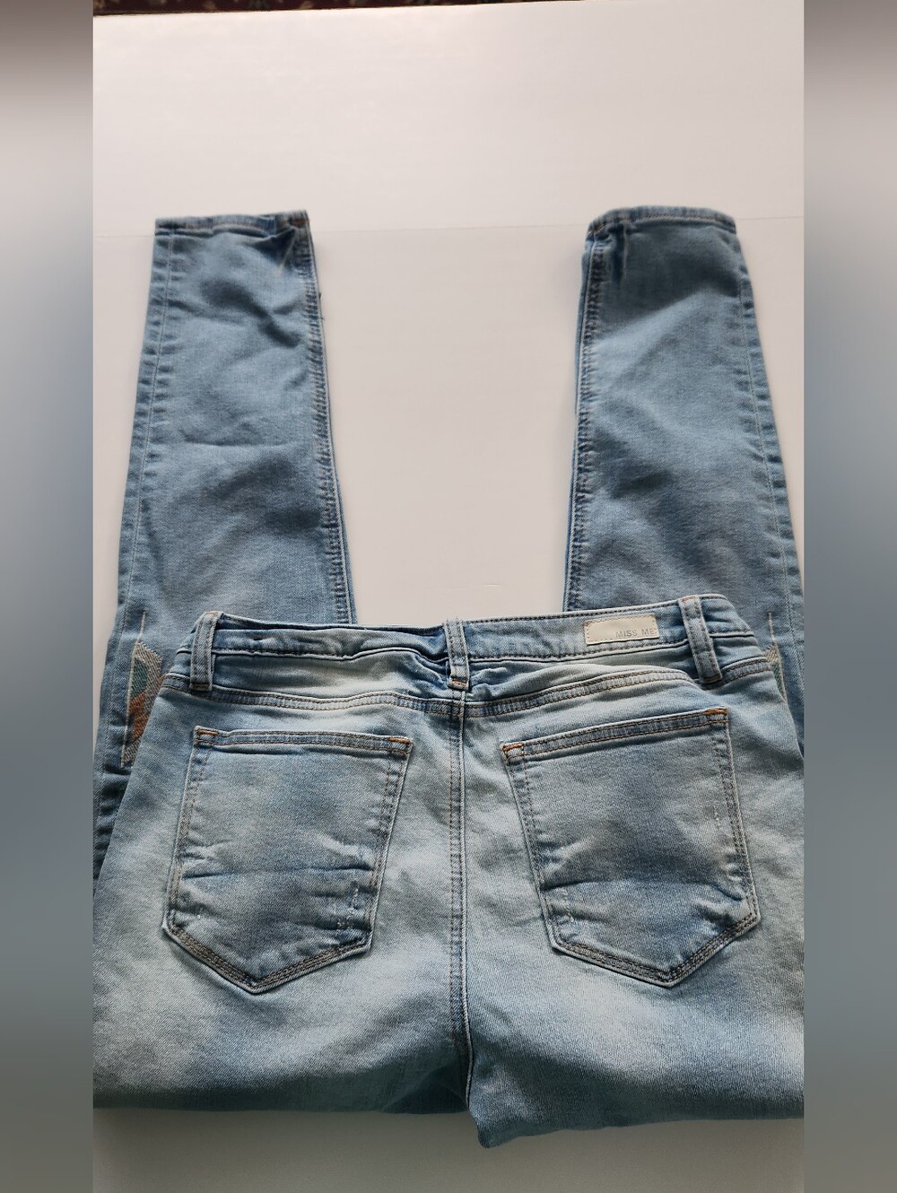 Miss Me Ankle Skinny Size 29 Geometric Pastel Low Rise - Picture 5 of 13